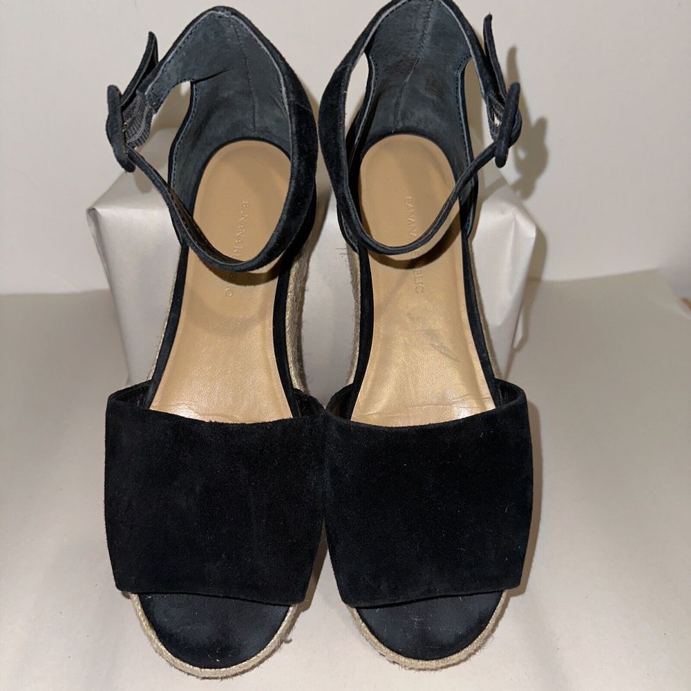 banana republic PEEP-TOE FLATFORM ESPADRILLE SANDAL  7.5 - Picture 3 of 7